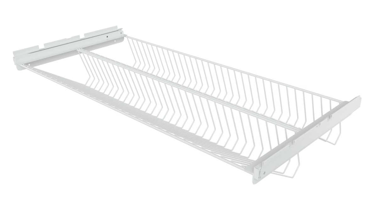 Обувница выдвижная двухъярусная 900 мм белая