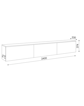 Осло М23 (ручка торцевая) Тумба (2400мм), изображение 2
