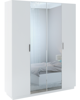 Тиффани (спальня) М22 Шкаф с зеркалом (4 двери), изображение 1