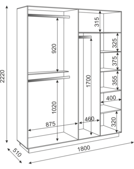 Тиффани (спальня) М22 Шкаф с зеркалом (4 двери), изображение 2