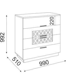 Тиффани (спальня) М23 Комод, изображение 2