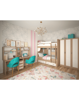 Остин (подростковая) М25 Кровать двухъярусная, изображение 4