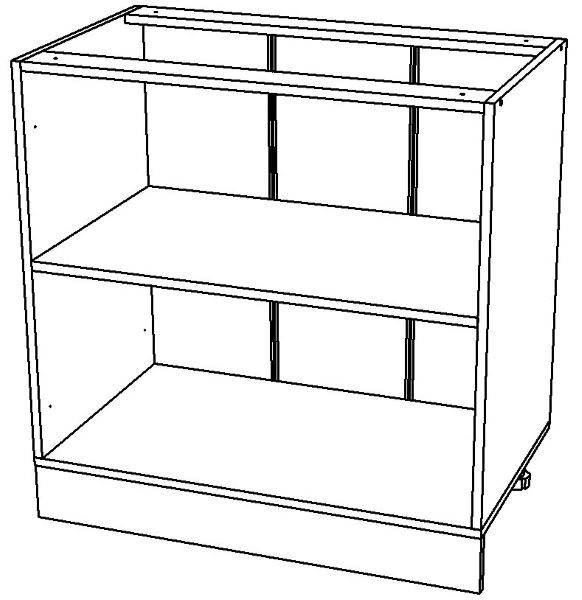 Кликните для увеличения изображения Н 800 Каркас нижнего шкафа