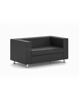 Диван двухместный Chairman АЛЕКТО Euroline 9100 черный, изображение 1