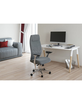 Кресло руководителя Chairman Home VISTA ткань светло серый, изображение 4