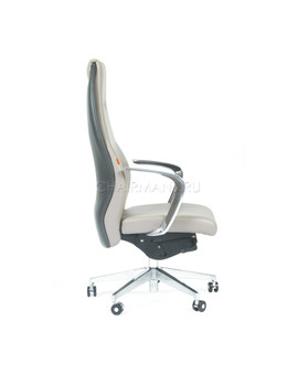 Кресло руководителя Chairman BASIC кожа серый, изображение 3