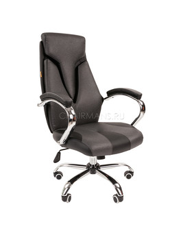 Кресло руководителя Chairman 901 экопремиум черный/серый, изображение 1