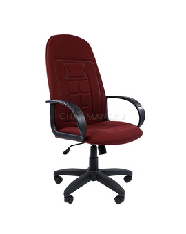Кресло руководителя Chairman 727 ткань 10-361 бордовый, изображение 1