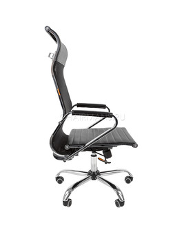 Кресло руководителя Chairman 701 сетка/экопремиум черный, изображение 3