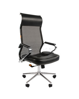 Кресло руководителя Chairman 700 сетка/экопремиум черный, изображение 1