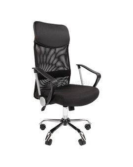 Кресло руководителя Chairman 610 сетка/ткань черный, изображение 1