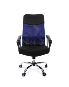 Кресло руководителя Chairman 610 сетка/ткань синий/черный, изображение 2