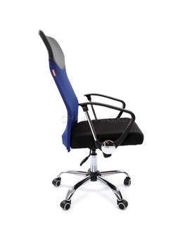 Кресло руководителя Chairman 610 сетка/ткань синий/черный, изображение 3