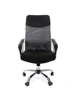 Кресло руководителя Chairman 610 сетка/ткань серый/черный, изображение 2