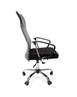 Кресло руководителя Chairman 610 сетка/ткань серый/черный, изображение 3