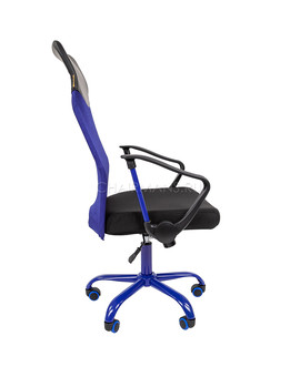 Кресло руководителя Chairman 610 CMet сетка/ткань синий/черный, изображение 3