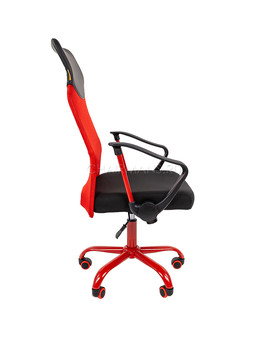 Кресло руководителя Chairman 610 CMet сетка/ткань красный/черный, изображение 3