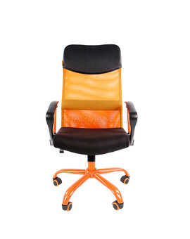 Кресло руководителя Chairman 610 CMet сетка/ткань оранжевый/черный, изображение 2