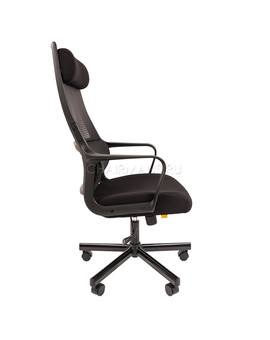 Кресло руководителя Chairman 590 сетка/ткань черный, изображение 3