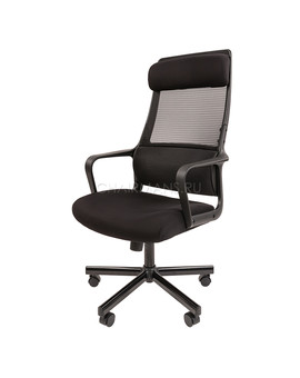 Кресло руководителя Chairman 590 сетка/ткань черный, изображение 4