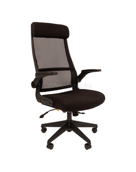 Кресло руководителя Chairman 575 сетка/ткань черный, изображение 1