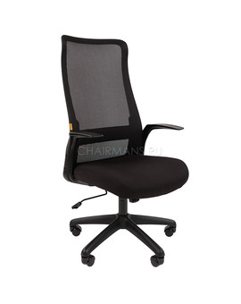 Кресло руководителя Chairman 573 сетка/ткань черный, изображение 1