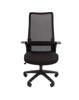 Кресло руководителя Chairman 573 сетка/ткань черный, изображение 2