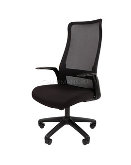 Кресло руководителя Chairman 573 сетка/ткань черный, изображение 4