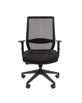 Кресло руководителя Chairman 555 LT сетка/ткань черный, изображение 2