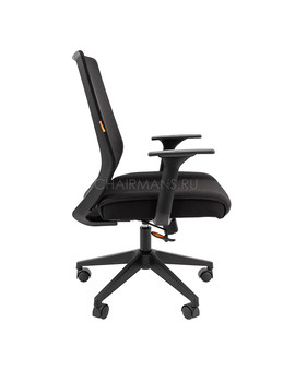 Кресло руководителя Chairman 555 LT сетка/ткань черный, изображение 3