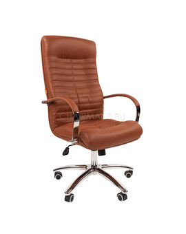 Кресло руководителя Chairman 480 экокожа коричневый, изображение 1