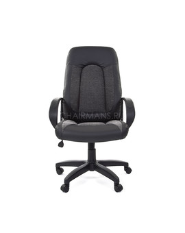 Кресло руководителя Chairman 429 экопремиум/ткань черный/серый, изображение 2