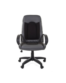 Кресло руководителя Chairman 429 экопремиум/ткань серый/черный, изображение 2