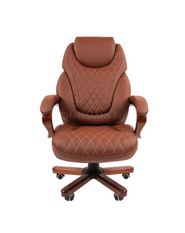 Кресло руководителя Chairman 406 экопремиум коричневый, изображение 2