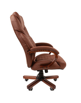 Кресло руководителя Chairman 406 экопремиум коричневый, изображение 3