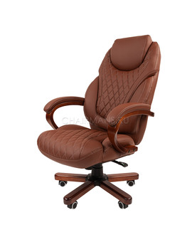 Кресло руководителя Chairman 406 экопремиум коричневый, изображение 4