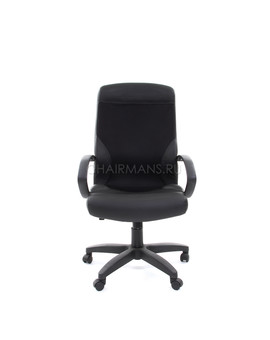 Кресло руководителя Chairman 310 экокожа/ткань черный, изображение 2
