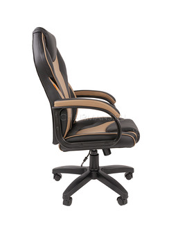 Кресло руководителя Chairman 299 экопремиум черный/бежевый, изображение 3