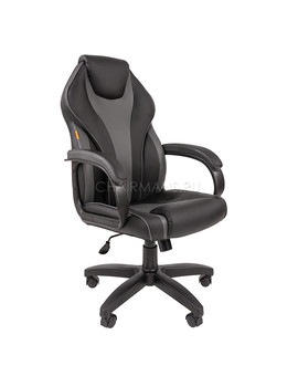 Кресло руководителя Chairman 299 экопремиум черный/серый, изображение 1