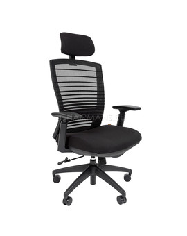 Кресло руководителя Chairman 285 сетка/ткань черный, изображение 1