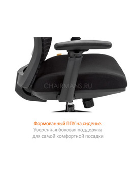 Кресло руководителя Chairman 285 сетка/ткань черный, изображение 6