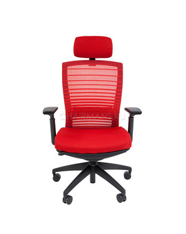 Кресло руководителя Chairman 285 сетка/ткань красный, изображение 2