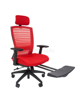 Кресло руководителя Chairman 285 сетка/ткань красный, изображение 4