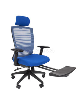 Кресло руководителя Chairman 285 сетка/ткань синий, изображение 4