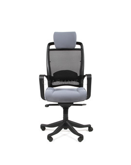 Кресло руководителя Chairman 283 сетка/ткань черный/серый, изображение 3