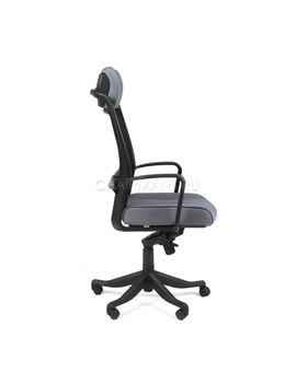 Кресло руководителя Chairman 283 сетка/ткань черный/серый, изображение 4