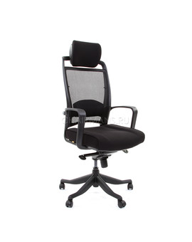 Кресло руководителя Chairman 283 сетка/ткань черный, изображение 1