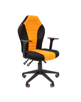Кресло геймерское Chairman GAME 8 ткань черный/оранжевый, изображение 1