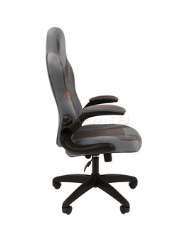 Кресло геймерское Chairman GAME 55 велюр голубой/серый, изображение 3