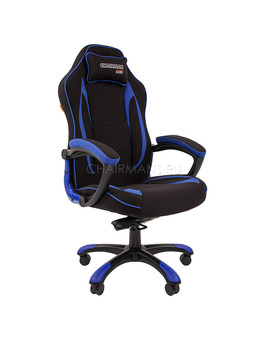 Кресло геймерское Chairman GAME 28 ткань черный/синий, изображение 1